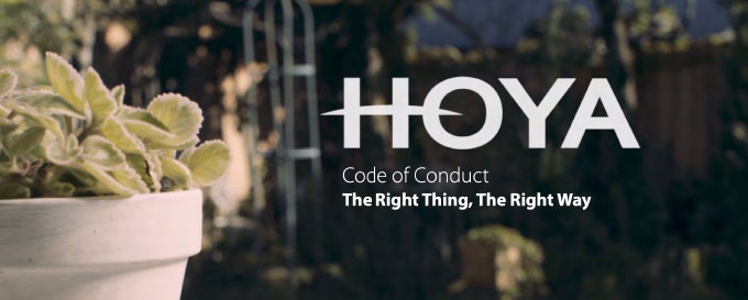 HOYA Code of Conduct The Right Thing,The Right Way